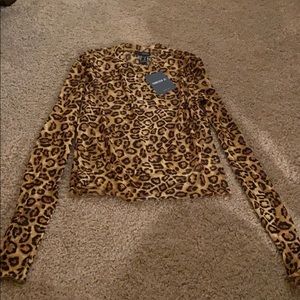 Mesh Leopard Blouse